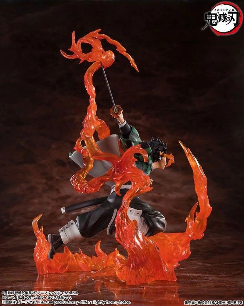 Bandai Demon Slayer: Kimetsu no Yaiba Tamashii Nations FiguartsZero Tanjiro Kamado (Kyojuro Rengoku's Sword Guard ver.) 7.07-in Figure