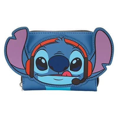 Loungefly Disney Gamer Stitch Zip Around Wallet GameStop Exclusive
