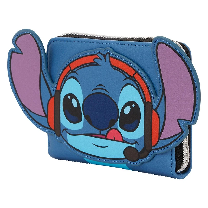 Loungefly Disney Gamer Stitch Zip Around Wallet GameStop Exclusive