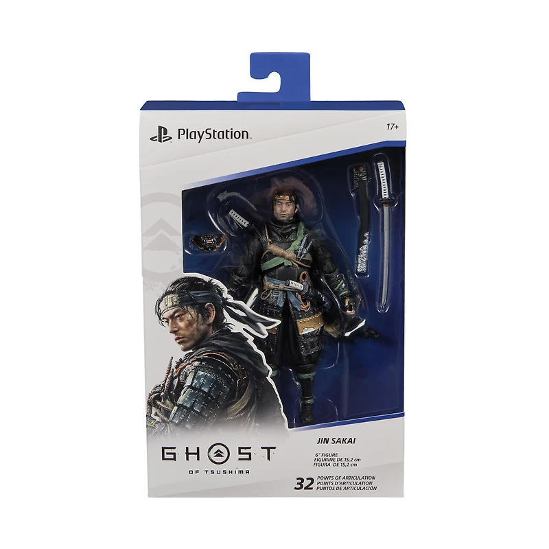 Spin Master PlayStation Ghost of Tsushima Jin Sakai (The Shapes Collection) 6-in Action Figure