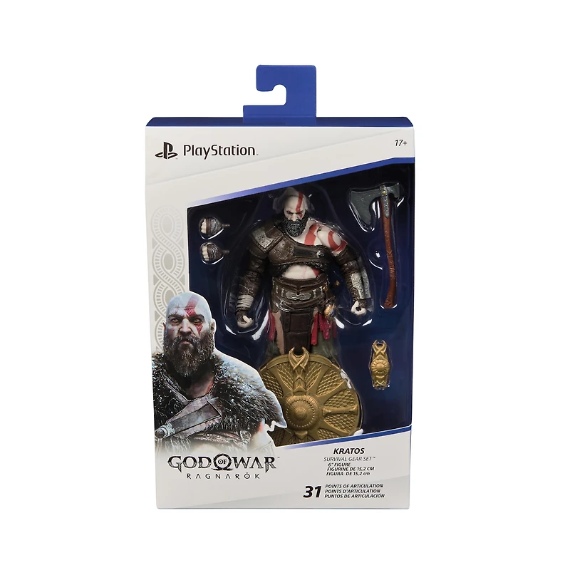 Spin Master PlayStation God of War Ragnarok Kratos (The Shapes Collection) 6-in Action Figure