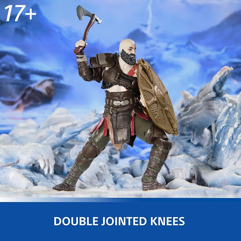 Spin Master PlayStation God of War Ragnarok Kratos (The Shapes Collection) 6-in Action Figure
