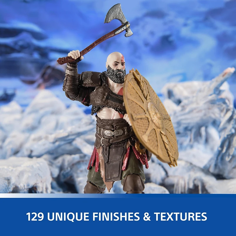 Spin Master PlayStation God of War Ragnarok Kratos (The Shapes Collection) 6-in Action Figure