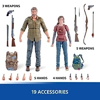 Spin Master The Last of Us Joel and Ellie 6-in Action Figures with 19 Accessories (2-Pack)