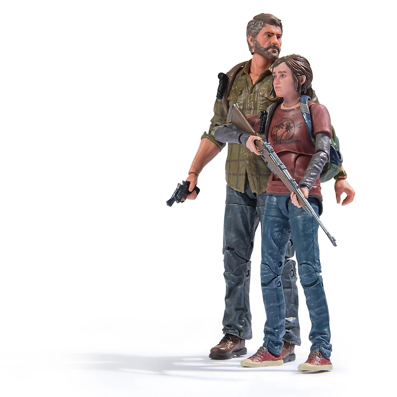 Spin Master The Last of Us Joel and Ellie 6-in Action Figures with 19 Accessories (2-Pack)