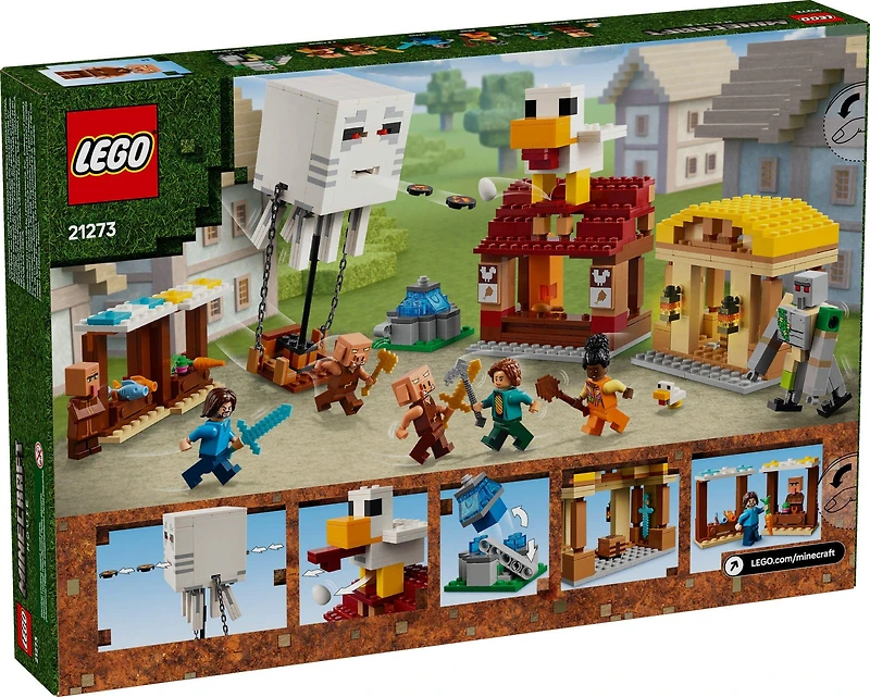 LEGO Minecraft The Ghast Balloon Village Attack Building Playset 21273