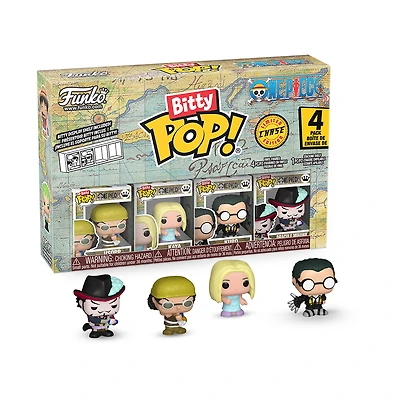 Funko Bitty POP! One Piece Vinyl Figure Set 4-Pack (Usopp, Kaya, Kuro, and a Mystery Chase)