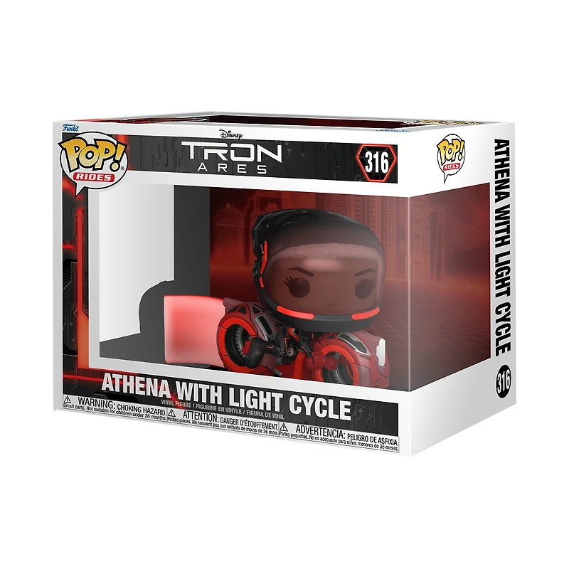 Funko POP! Rides: TRON: Ares Athena with Light Cycle 3.6-in Vinyl Figure