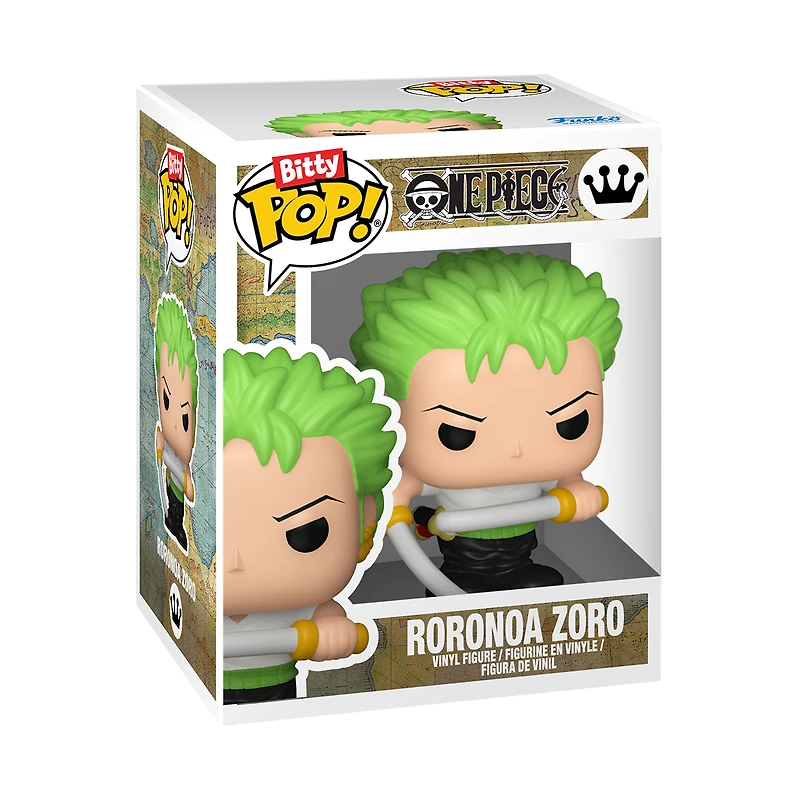 Funko Bitty POP! One Piece Vinyl Figure Set 4-Pack (Monkey D. Luffy, Roronoa Zoro, Axe-Hand Morgan and a Mystery Chase)