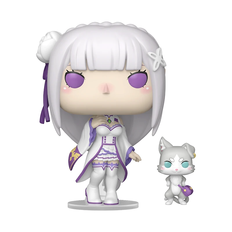 Funko POP! and Buddy: Re:ZERO Starting Life in Another World Emilia and Puck from Vinyl Figure Set