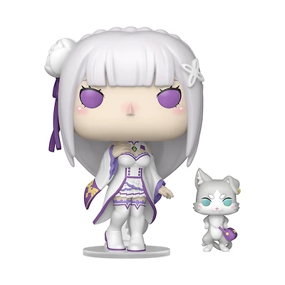 Funko POP! and Buddy: Re:ZERO Starting Life in Another World Emilia and Puck from Vinyl Figure Set