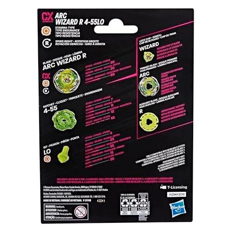 Hasbro Beyblade Arc Wizard R 4-55Lo Cx Starter Pack Set