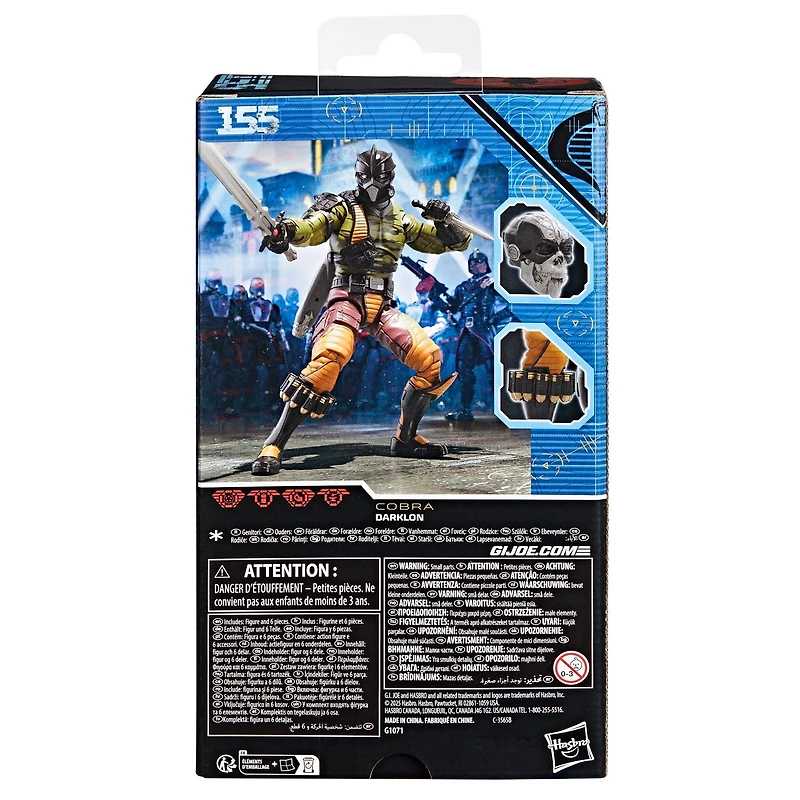 Hasbro G.I. Joe Classified Series Cobra Darklon 6-in Action Figure