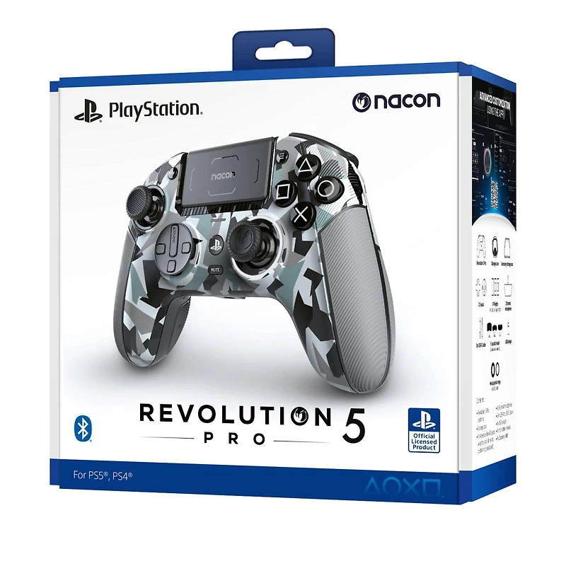Nacon Revolution 5 PRO Wireless Controller for PlayStation 4/5 and PC - Arctic Camo