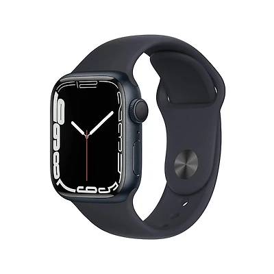 Apple Series 7 45mm Wi-Fi (A2474) with Black Sport Band