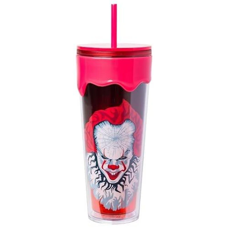 IT Chapter 2 Pennywise Bloody Balloon Time 26oz. Plastic Drip Tumbler