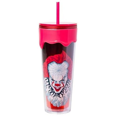 IT Chapter 2 Pennywise Bloody Balloon Time 26oz. Plastic Drip Tumbler