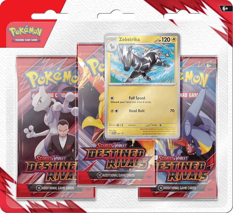 Pokemon Trading Card Game: Destined Rivals Three Booster Blister