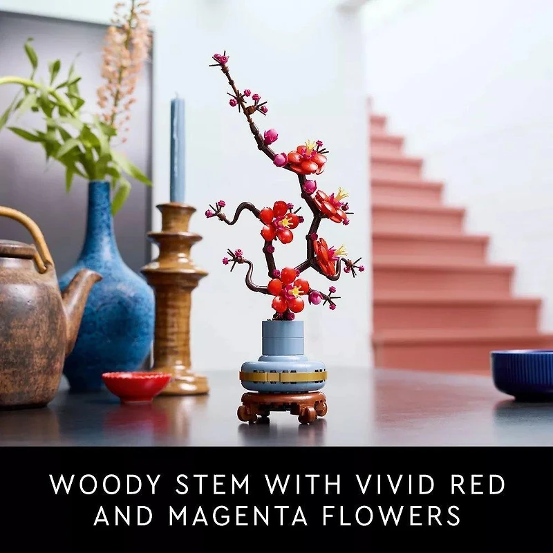 LEGO Icons Plum Blossom Flower Decor Display Set for Office Decor 10369