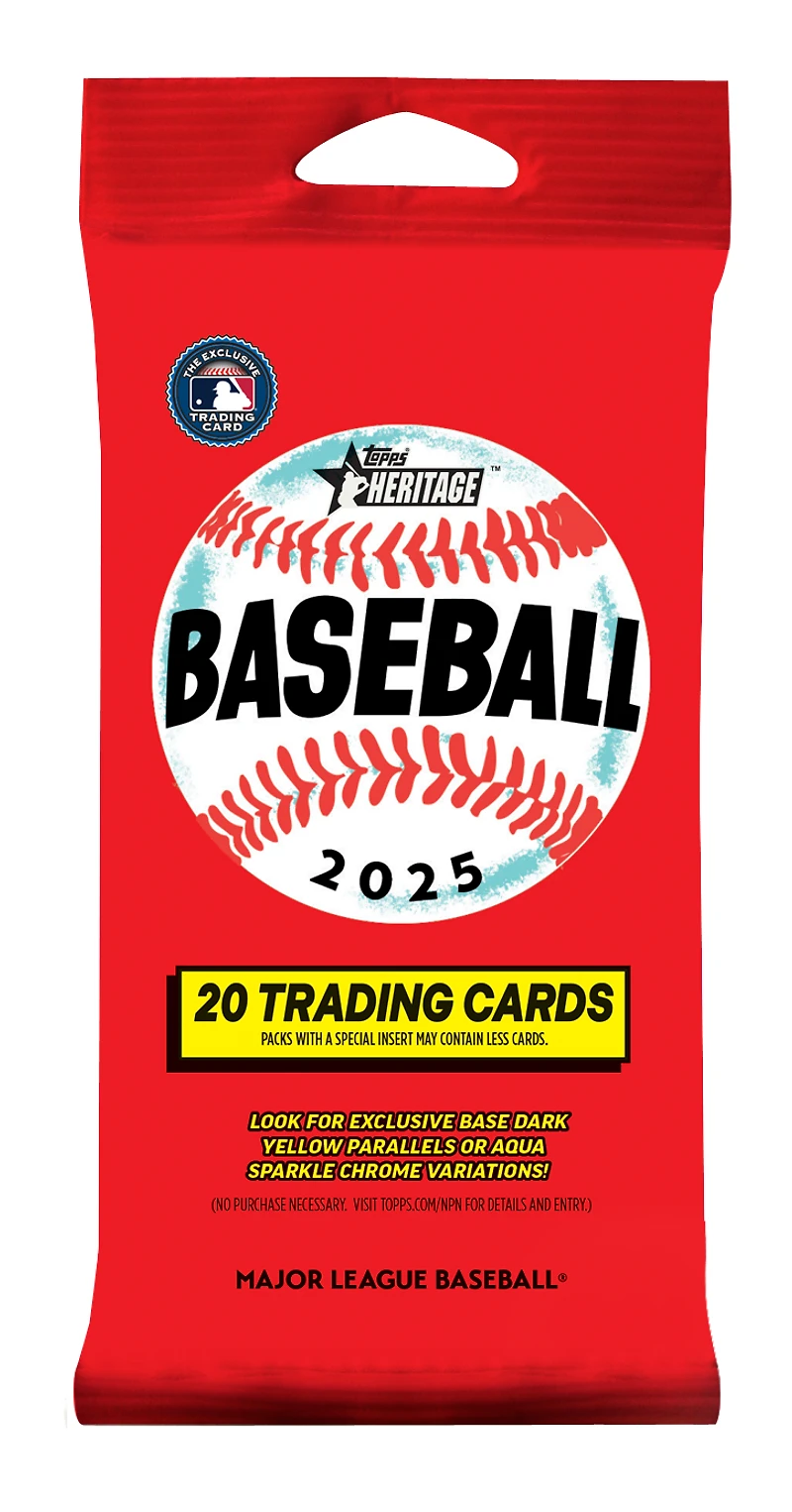 2025 Topps Heritage MLB Baseball Fat Pack (20-Pack)