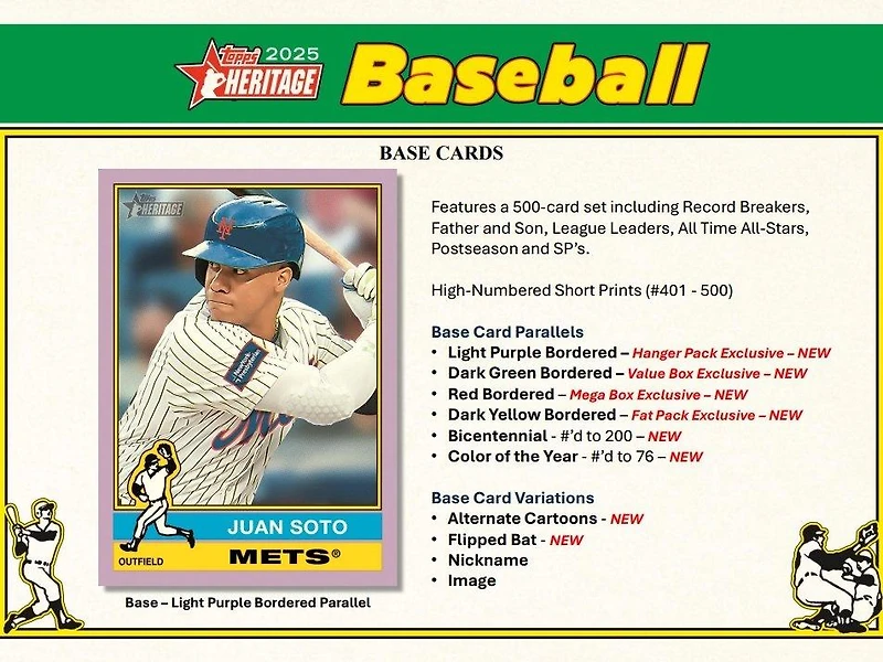 2025 Topps Heritage MLB Baseball Fat Pack (20-Pack)