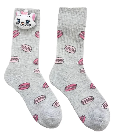 Disney Aristocats Cushion Crew Socks with 3D Plush Head