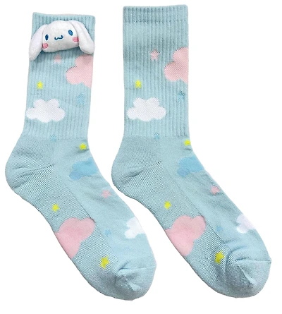 Sanrio Hello Kitty and Friends Cinnamoroll Clouds Plush Crew Socks