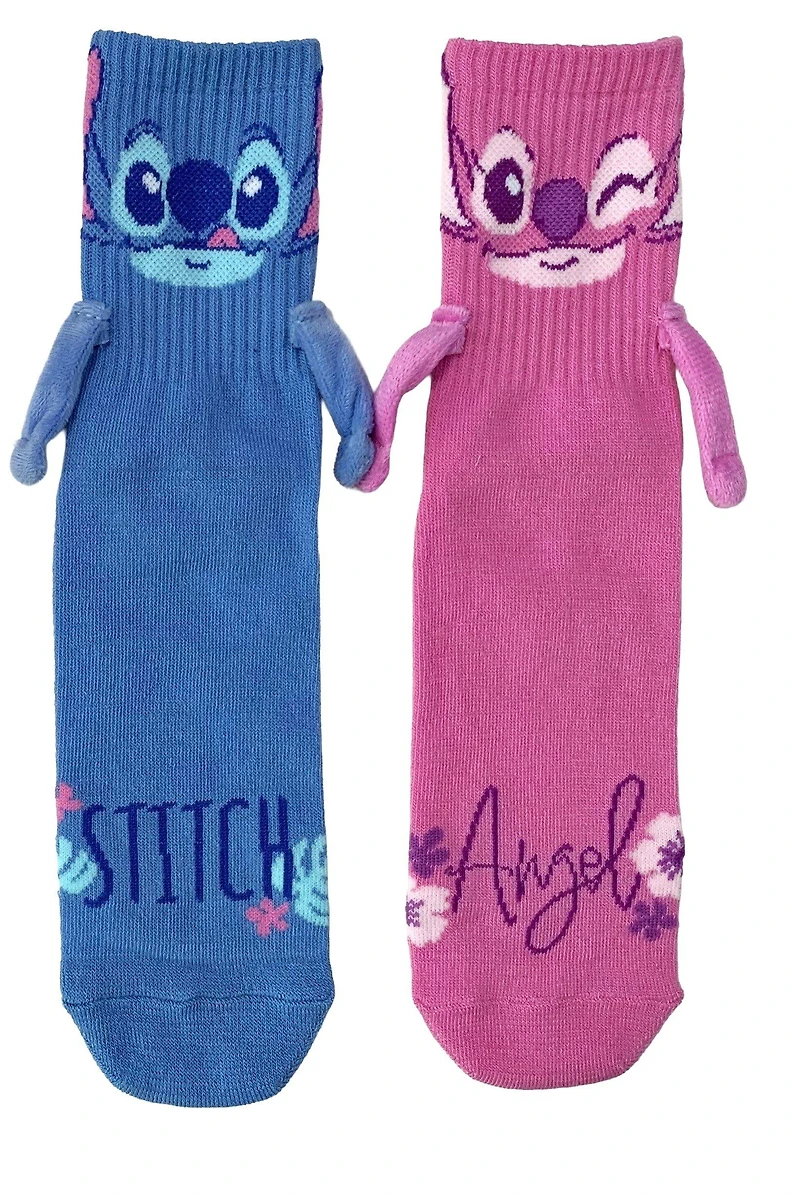 Disney Lilo and Stitch Angel and Stitch Magnetic Crew Socks GameStop Exclusive