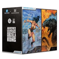 McFarlane Toys DC Multiverse Justice League Wonder Woman vs Atomic Blast Godzilla Action Figures 2-Pack