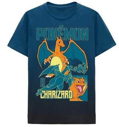 Pokemon Charizard Washed Unisex Short Sleeve Graphic T-Shirt GameStop Exclusive