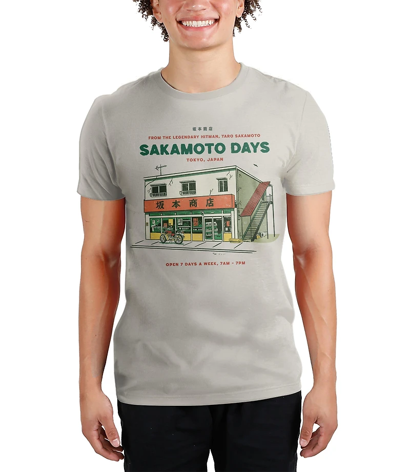 Sakamoto Days Store Stickers On Sand Ground Unisex Short Sleeve Graphic T-Shirt