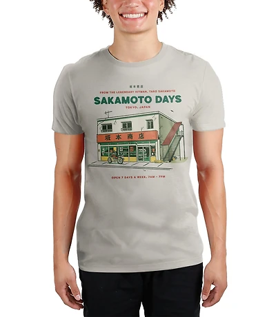 Sakamoto Days Store Stickers On Sand Ground Unisex Short Sleeve Graphic T-Shirt