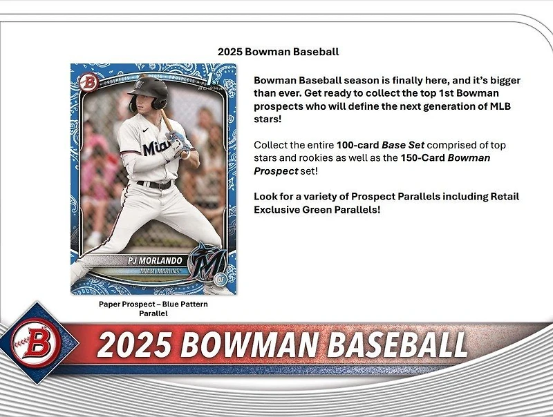 2025 Topps Bowman MLB Baseball Value Box (6 Packs)