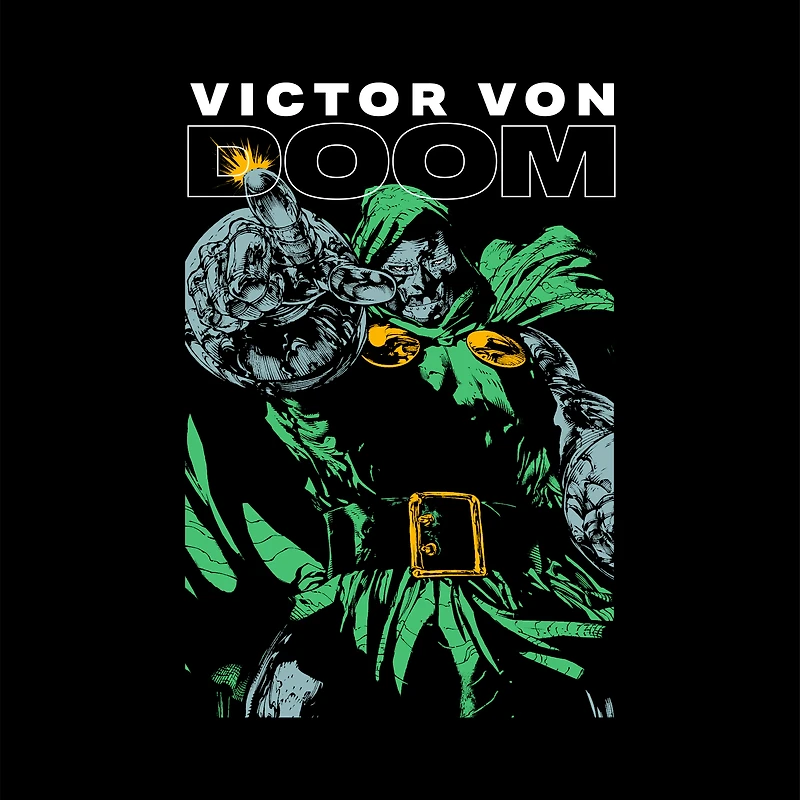 Marvel Fantastic 4 Doctor Doom Unisex Short Sleeve Graphic T-Shirt GameStop Exclusive