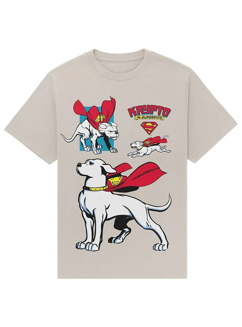 DC Comics Superman Krypto Unisex Short Sleeve Graphic T-Shirt GameStop Exclusive