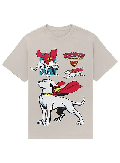 DC Comics Superman Krypto Unisex Short Sleeve Graphic T-Shirt GameStop Exclusive