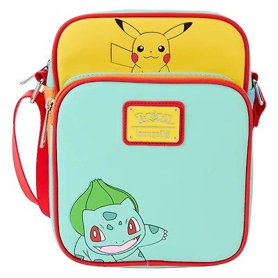 Loungefly Pokemon Color Block Starters Crossbody Bag