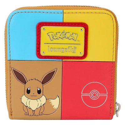 Loungefly Pokemon Color Block Starters Zip Around Wallet