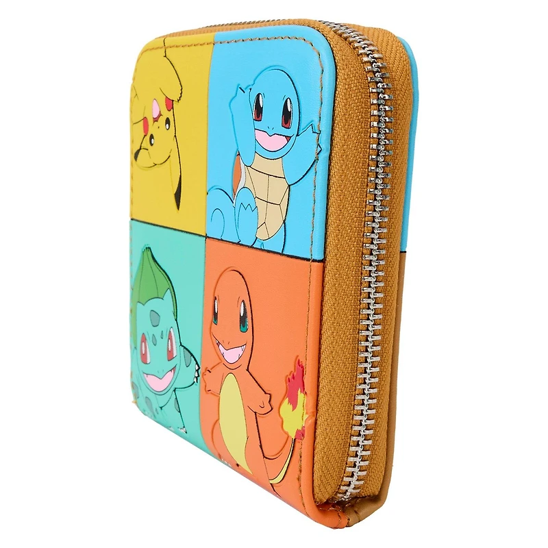 Loungefly Pokemon Color Block Starters Zip Around Wallet