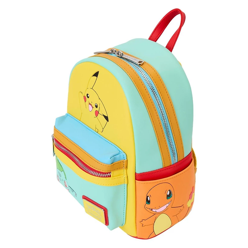 Loungefly Pokemon Color Block Starters Mini Backpack
