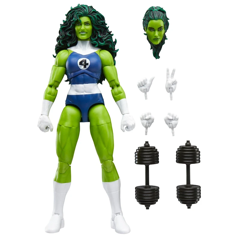 Hasbro Marvel Legends Series Fantastic Four Retro Collection She-Hulk 6-Inch Action Figure