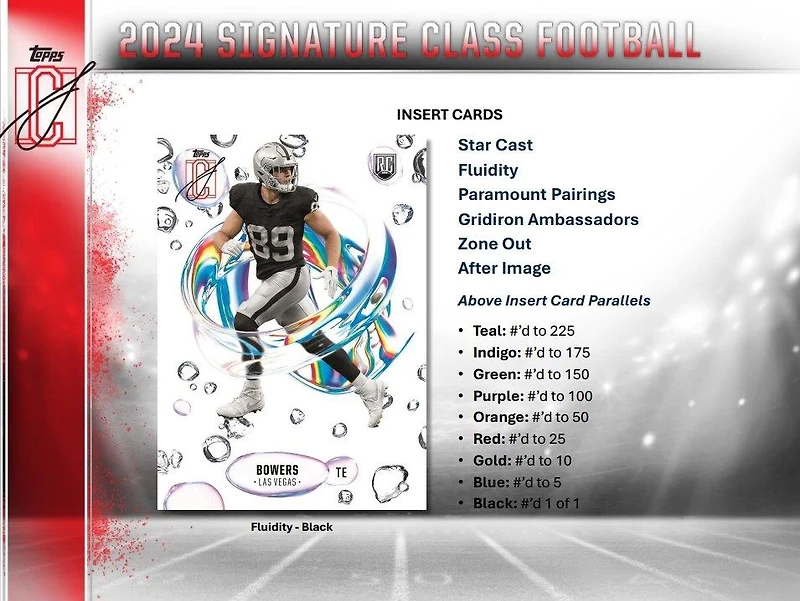 2024 Topps Signature Class NFL Football Value Box (6 Packs)