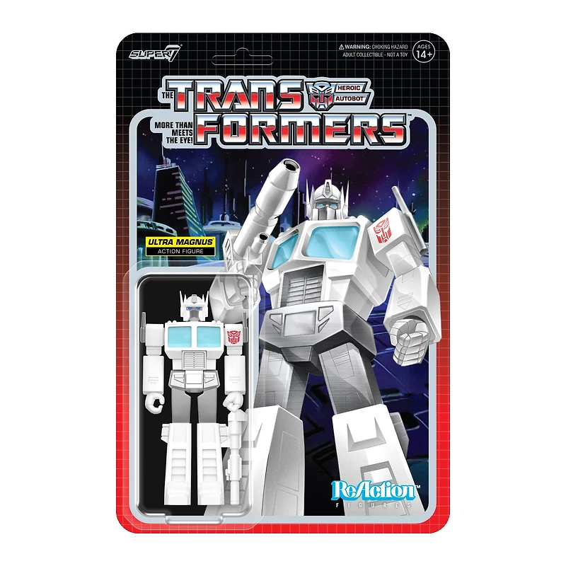 Super7 Transformers ReAction Optimus Prime (Ultra Magnus) Action Figure Wave 08