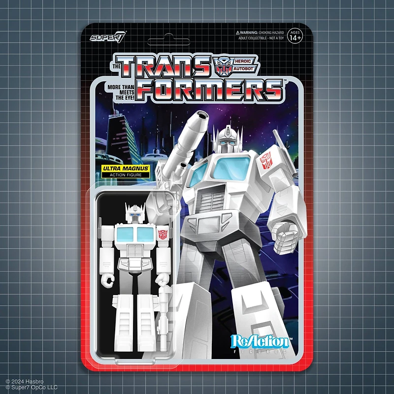 Super7 Transformers ReAction Optimus Prime (Ultra Magnus) Action Figure Wave 08