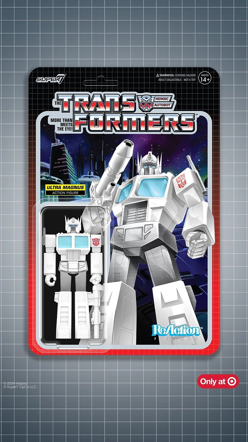 Super7 Transformers ReAction Optimus Prime (Ultra Magnus) Action Figure Wave 08