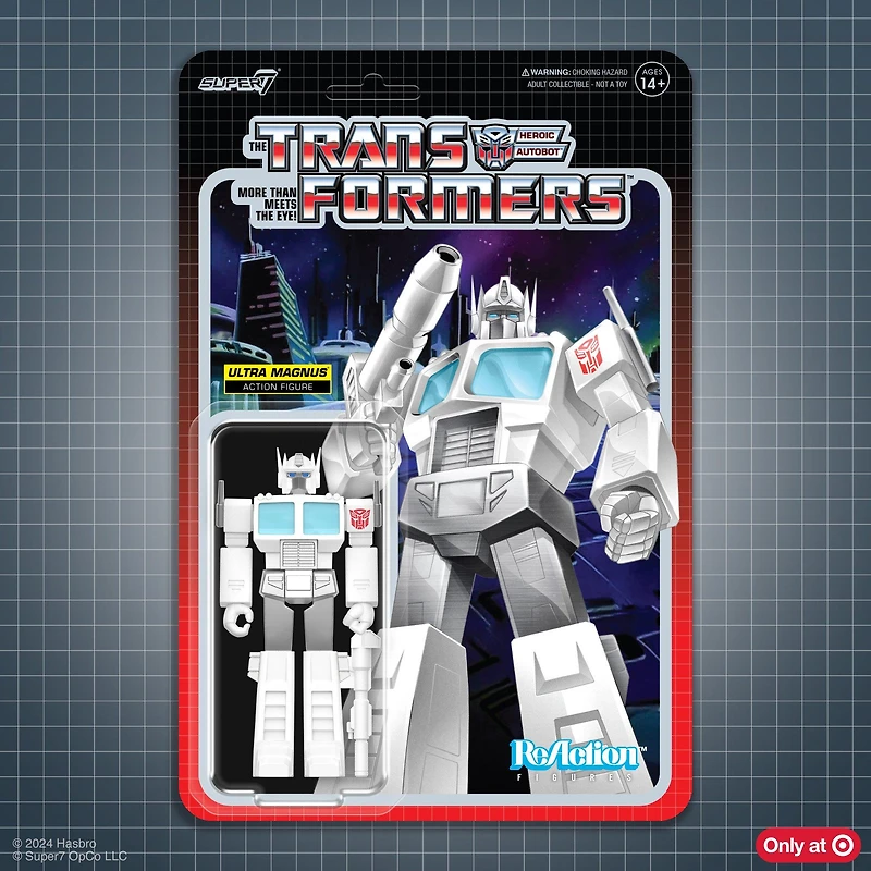 Super7 Transformers ReAction Optimus Prime (Ultra Magnus) Action Figure Wave 08