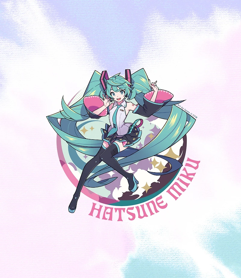 Hatsune Miku Tie Dye Unisex Short Sleeve Graphic T-Shirt GameStop Exclusive