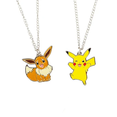 Pokemon Pikachu & Eevee Bestie Magnetic bead necklace set-OSFA