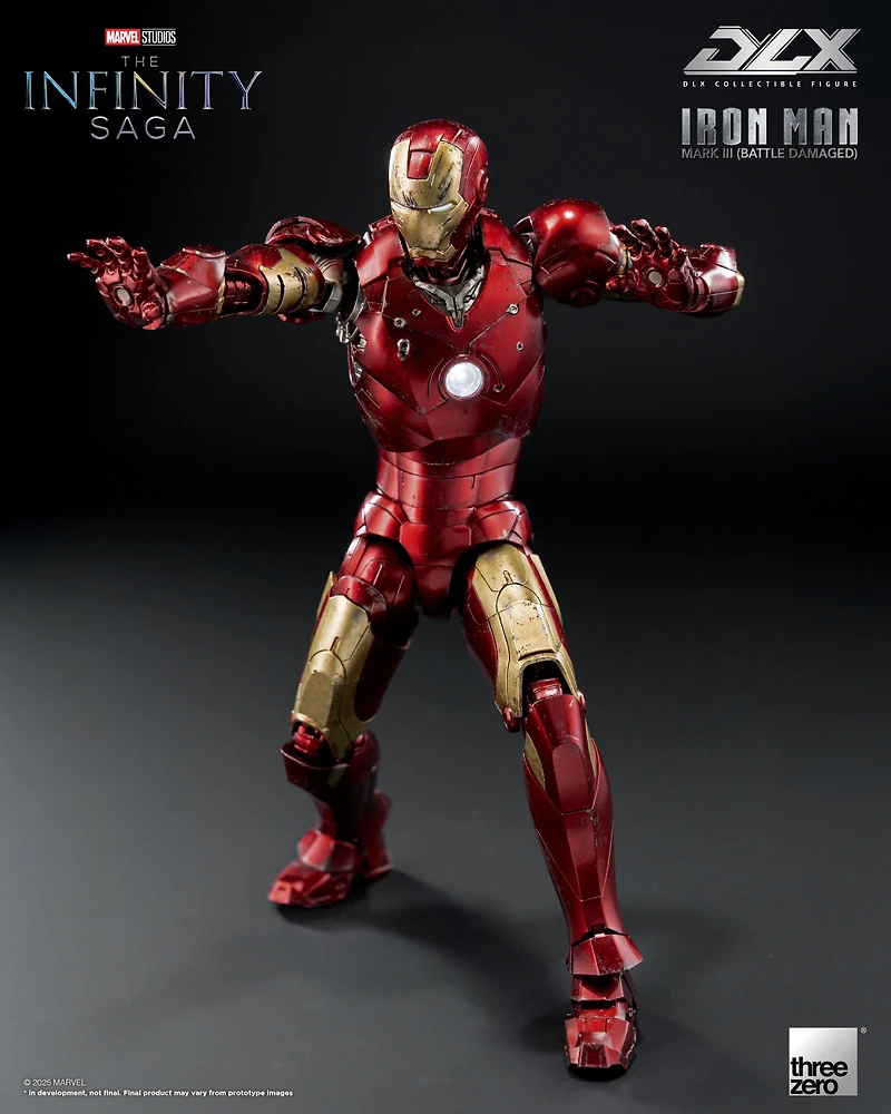 Marvel Studios Infinity Saga Deluxe Iron Man Mark 3 Battle Damage 6.9-In Action Figure
