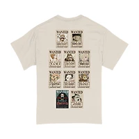 One Piece Wanted Posters Natural Unisex Graphic T-Shirt
